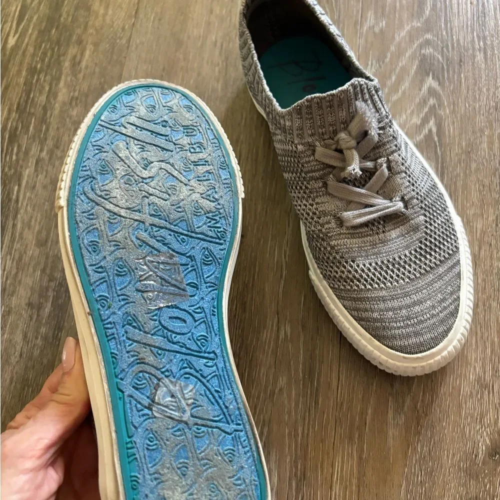 Blowfish Gray Knit Slip-On Sneakers Sz 6.5